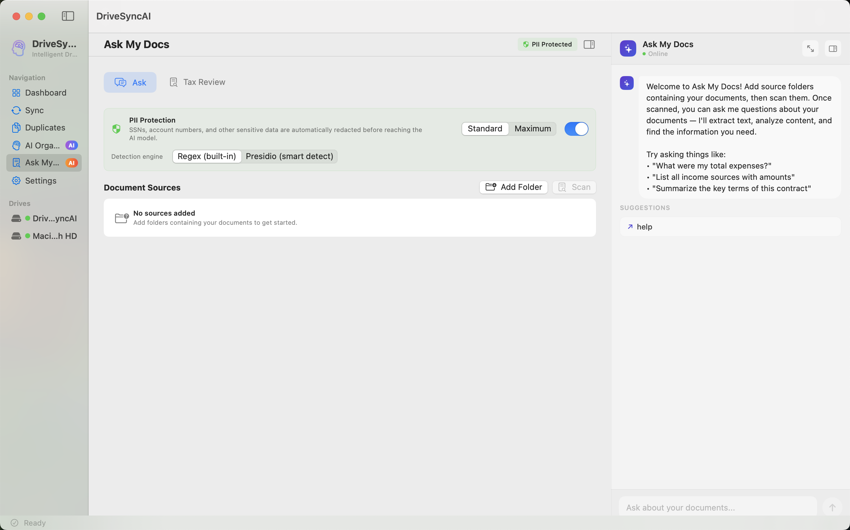 Ask My Docs, document Q&A and cross-reference
